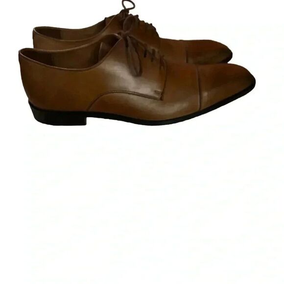 Massimo Matteo Italian Cap Toe Oxford  Brown Leather Shoes Men's Size 9.5M - Picture 3 of 8